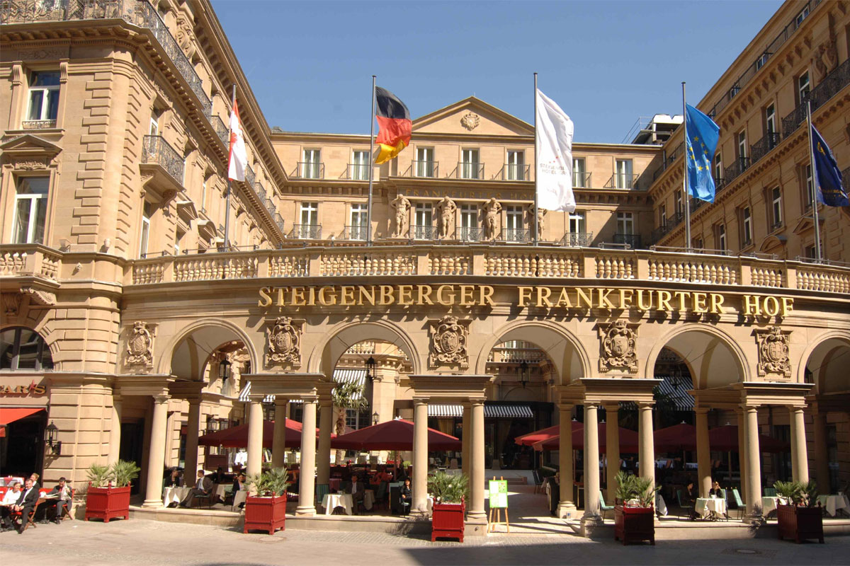 The Steigenberger Frankfurter Hof in Frankfurt Germany (photograph from Becker's Travel)